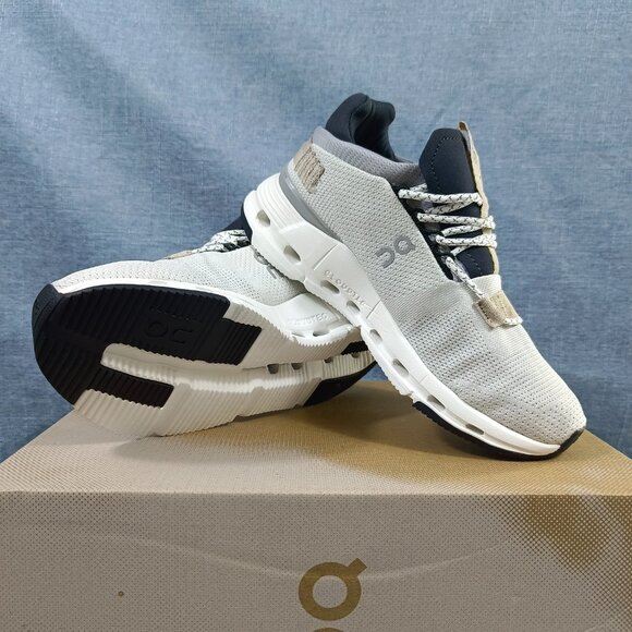 ON Running Cloud Cloudnova Women's White Sand Running Sneaker - Picture 2 of 5